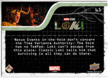 2023 Upper Deck Marvel Loki Miss Minutes Parallel Base Card 65 This Is The.. /99