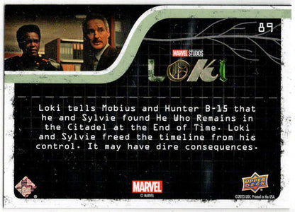 2023 Upper Deck Marvel Loki Yellow Parallel Base Card 89 We Freed The... /225