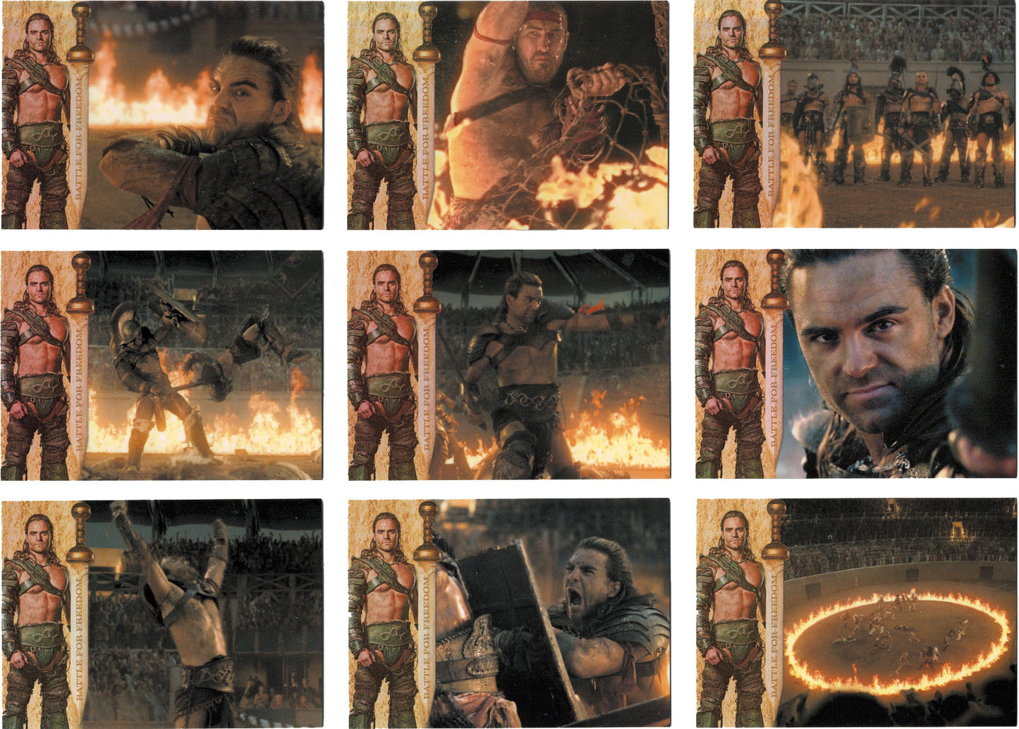 Rittenhouse Spartacus 2012 Battle for Freedom Complete 9 Card Chase Set
