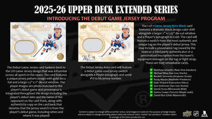 2025-26 Upper Deck Extended Series Hockey Blaster Box