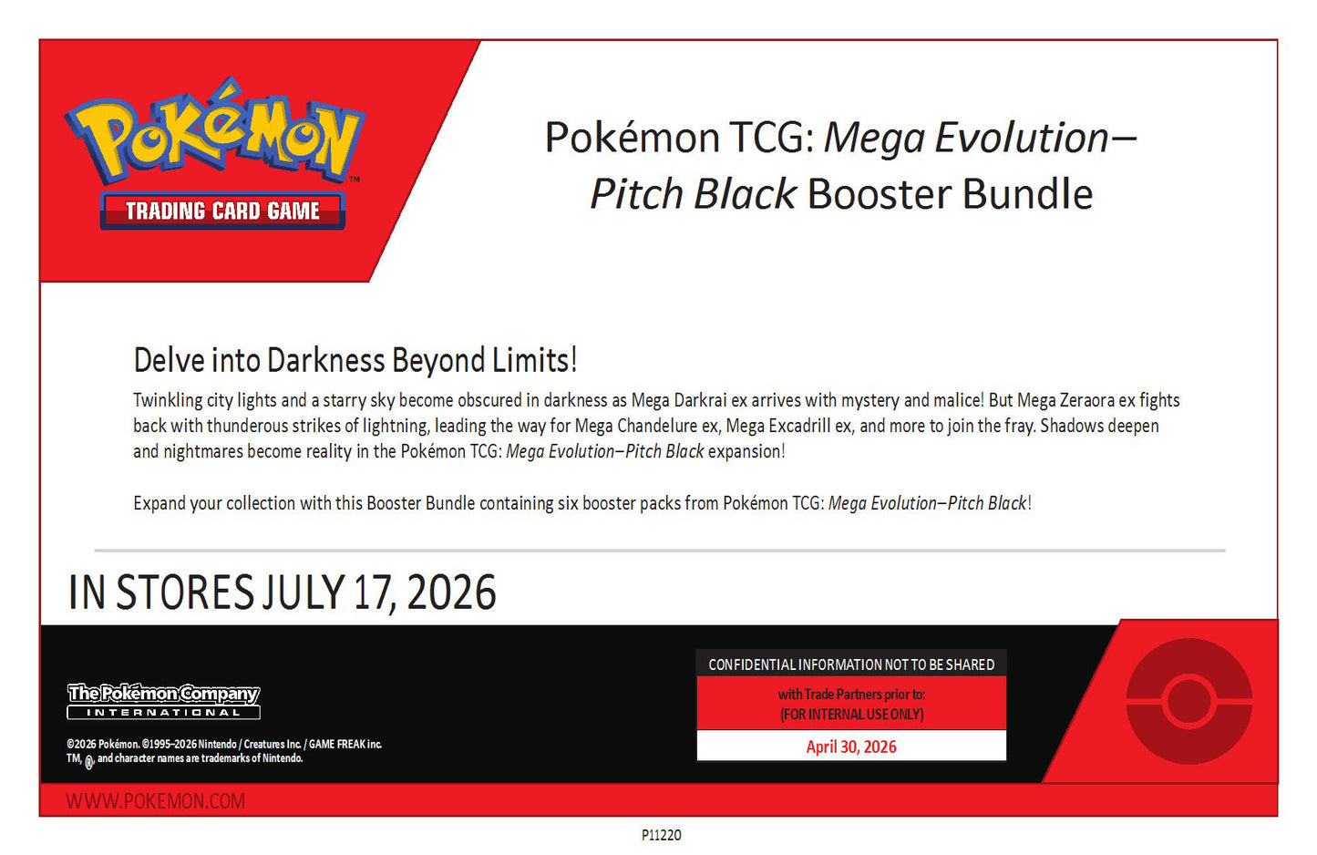 Pokemon Mega Evolution ME05: Pitch Black Booster Bundle Box