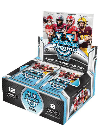 2025 Topps Bowman Chrome University Football HTA Jumbo Box