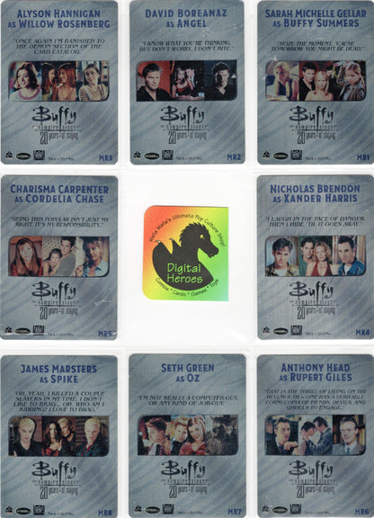 Buffy Ultimate Collectors Series 3 Metal Retrospectives Complete Insert Set MR1-MR8