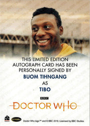 2022 Doctor Who Series 11 & 12 Buom Tihngang Full Bleed Autograph Card