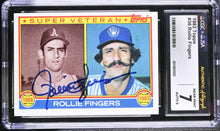 Topps Baseball 1983 Base Card #36 Rollie Fingers CGC 7 Near Mint JSA Autograph