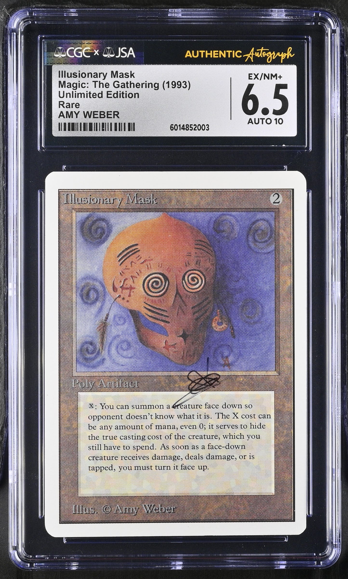 Magic MTG Illusionary Mask [Unlimited Edition] CGC 6.5 EX/NM JSA Amy Weber Autograph