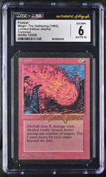 Magic MTG Fireball [Alpha Edition] Graded CGC 6 Ex/NM JSA Mark Tedin Autograph