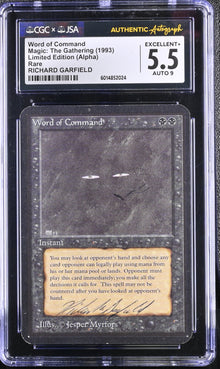 Magic MTG Word of Command [Alpha Edition] CGC 5.5 Ex+ JSA Richard Garfield Autograph