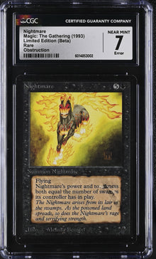 Magic MTG Nightmare [Beta Edition] (Printing Error) Graded CGC 7 NM