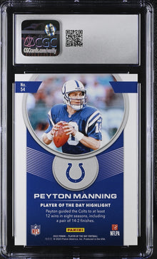 2023 Panini POTD Green Parallel Card 54 Peyton Manning 4/5 CGC 8.5 NM/Mint+