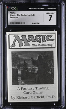 Magic MTG Alpha Instruction Booklet CGC 7 Near Mint