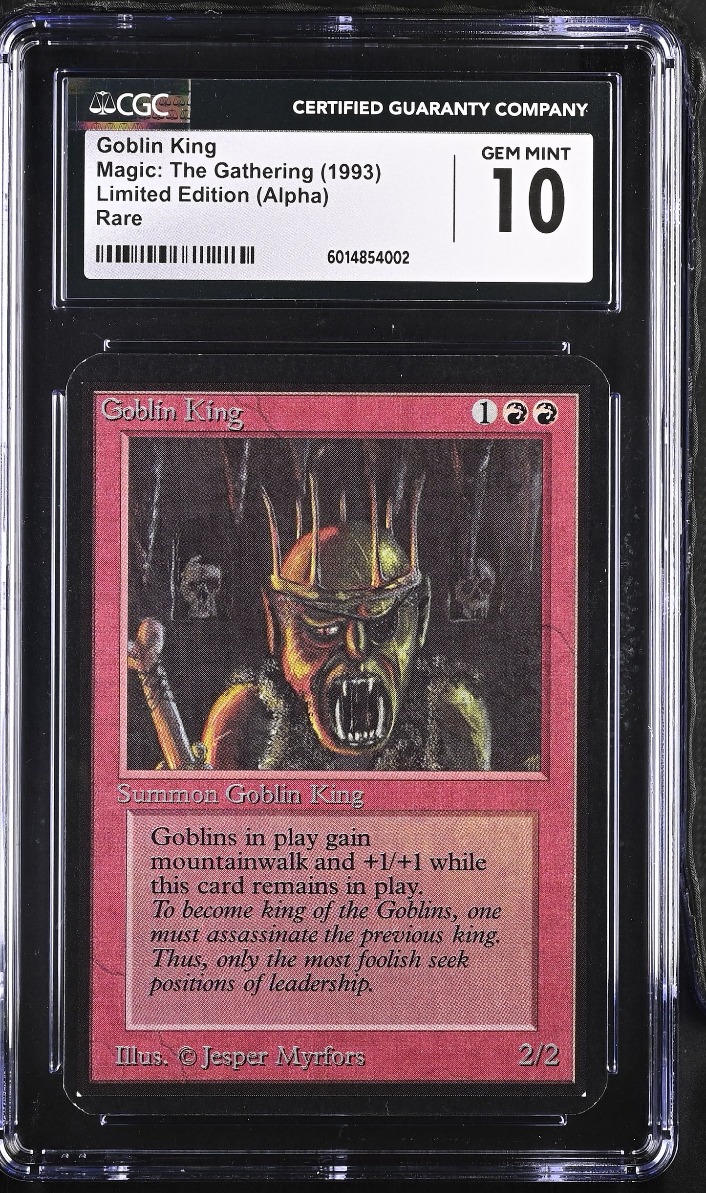 Magic: The Gathering MTG Goblin King [Alpha Edition] Graded CGC 10 Gem Mint