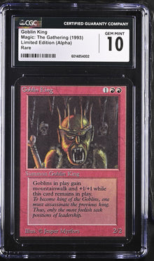 Magic: The Gathering MTG Goblin King [Alpha Edition] Graded CGC 10 Gem Mint