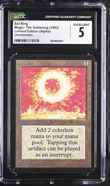 Magic: the Gathering MTG Sol Ring [Alpha Edition] Graded CGC 5 Excellent