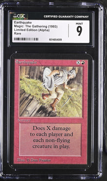 Magic: The Gathering MTG Earthquake [Alpha Edition] Graded CGC 9 Mint