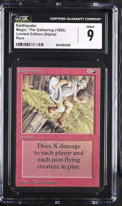 Magic: The Gathering MTG Earthquake [Alpha Edition] Graded CGC 9 Mint