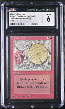 Magic: The Gathering MTG Wheel of Fortune [Alpha Edition] CGC 6 Ex/NM