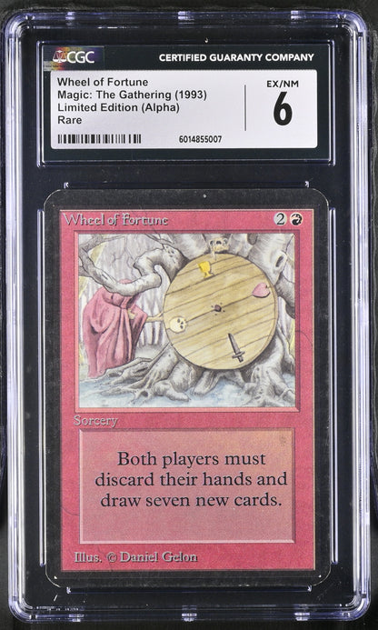 Magic: The Gathering MTG Wheel of Fortune [Alpha Edition] CGC 6 Ex/NM