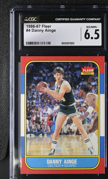 1986-87 Fleer Basketball #3 Danny Ainge Graded CGC 6.5 Ex/NM+