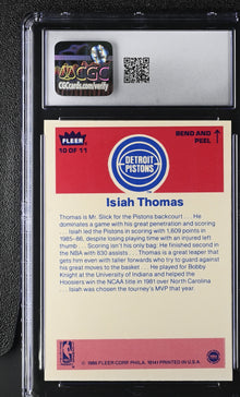 1986-87 Fleer Basketball Stickers #10 Isiah Thomas CGC 6.5 Ex/NM+