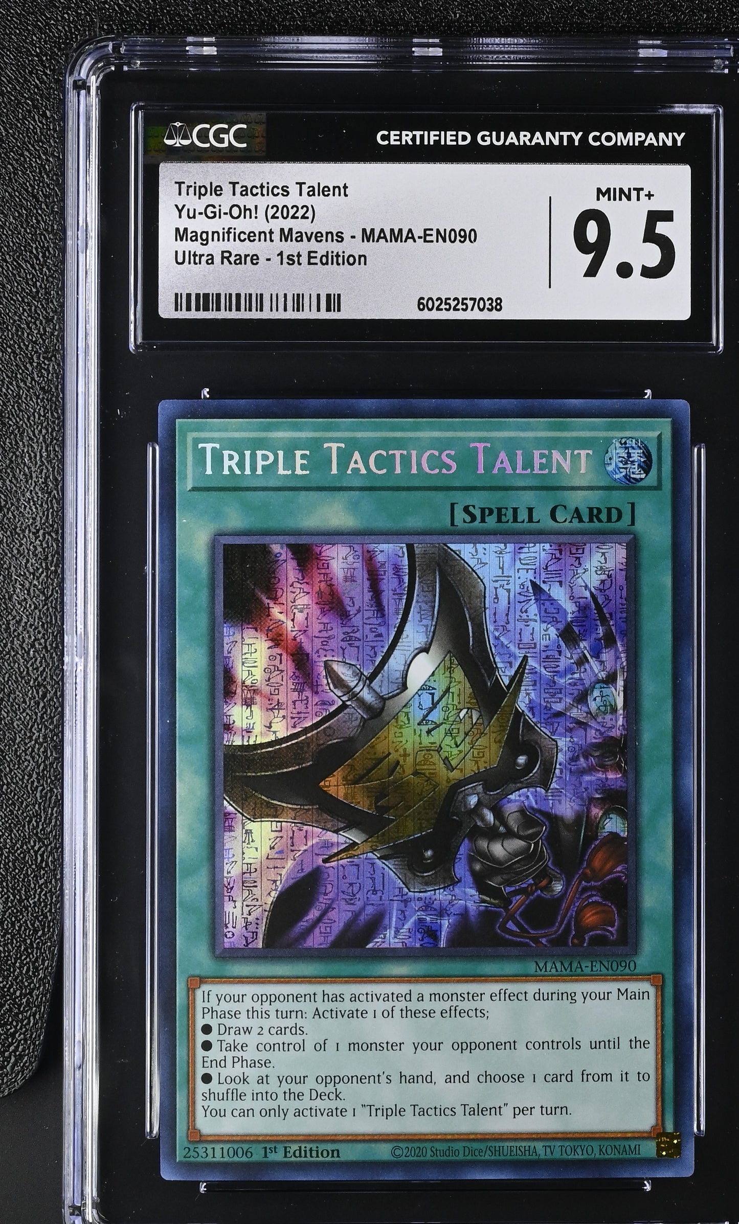 Yu-Gi-Oh! Triple Tactics Talent [MAMA-EN090] (Secret Pharaoh's Rare) CGC 9.5 Mint+