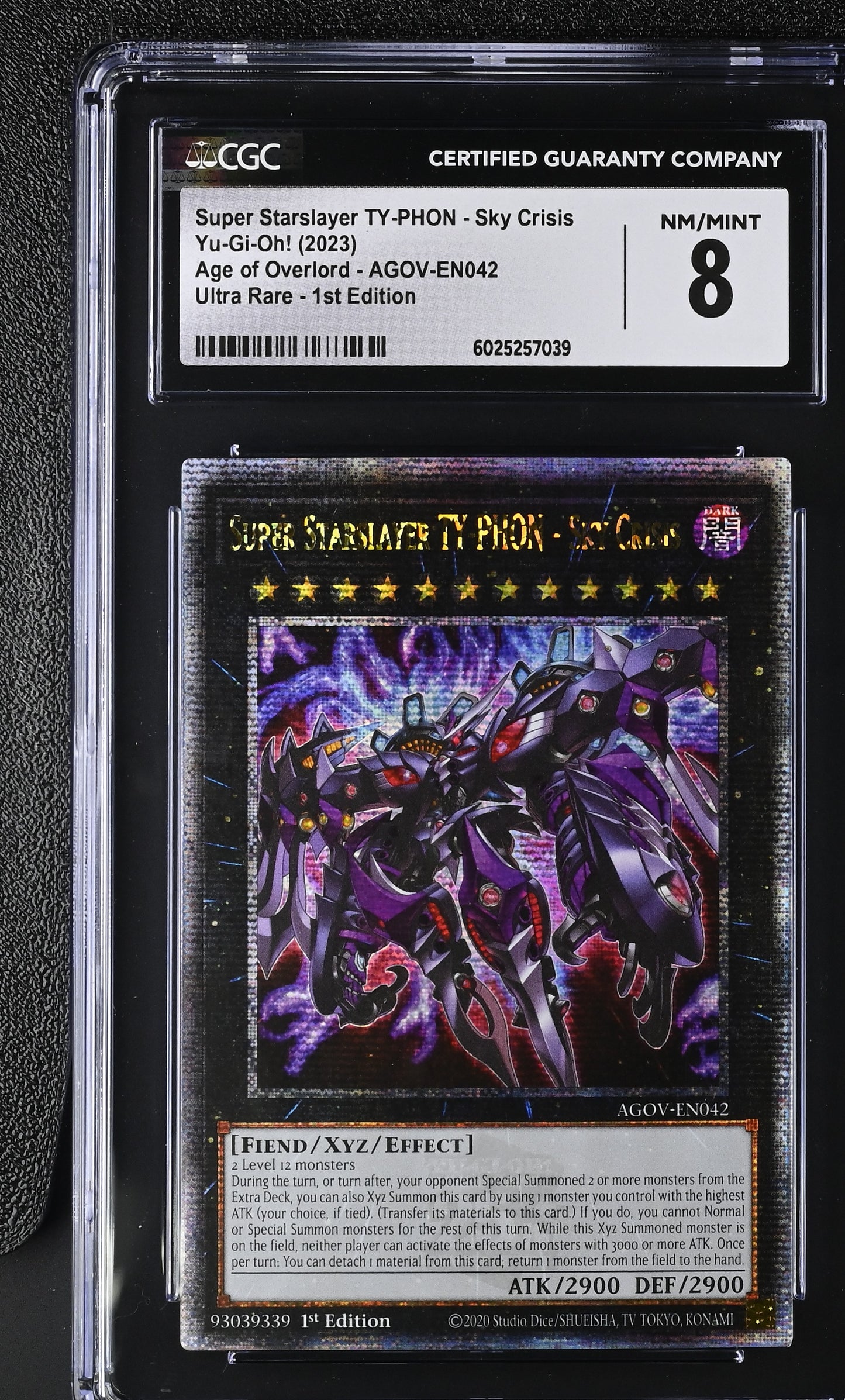 Yu-Gi-Oh! Super Starslayer TY-PHON - Sky Crisis (Quarter Century Rare) [AGOV-EN042] CGC 8 NM/Mint