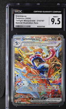 Pokemon Greninja ex (214/167) [Scarlet & Violet: Twilight Masquerade] CGC 9.5 Mint+