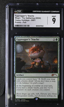 Magic MTG Eggnogger's 'Stache [Christmas Happy Holidays] CGC 9 Mint