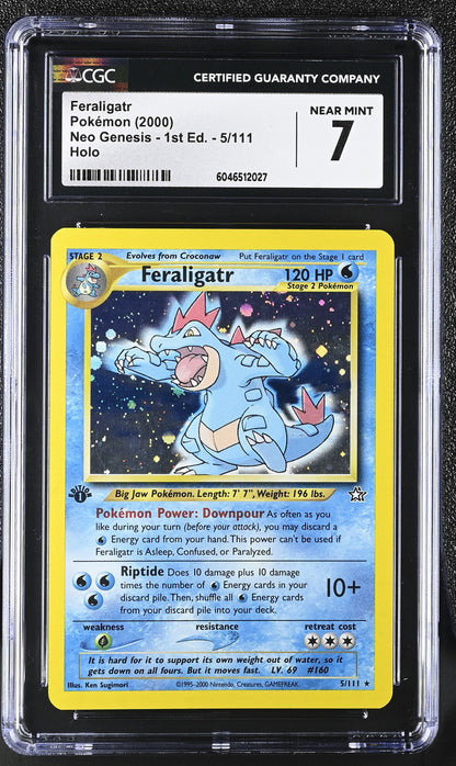 Pokemon Feraligatr (5/111) [Neo Genesis 1st Edition] Graded CGC 7 Near Mint