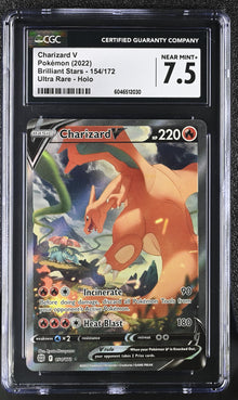 Pokemon Charizard V (154/172) [Sword & Shield: Brilliant Stars] Graded CGC 7.5 NM+