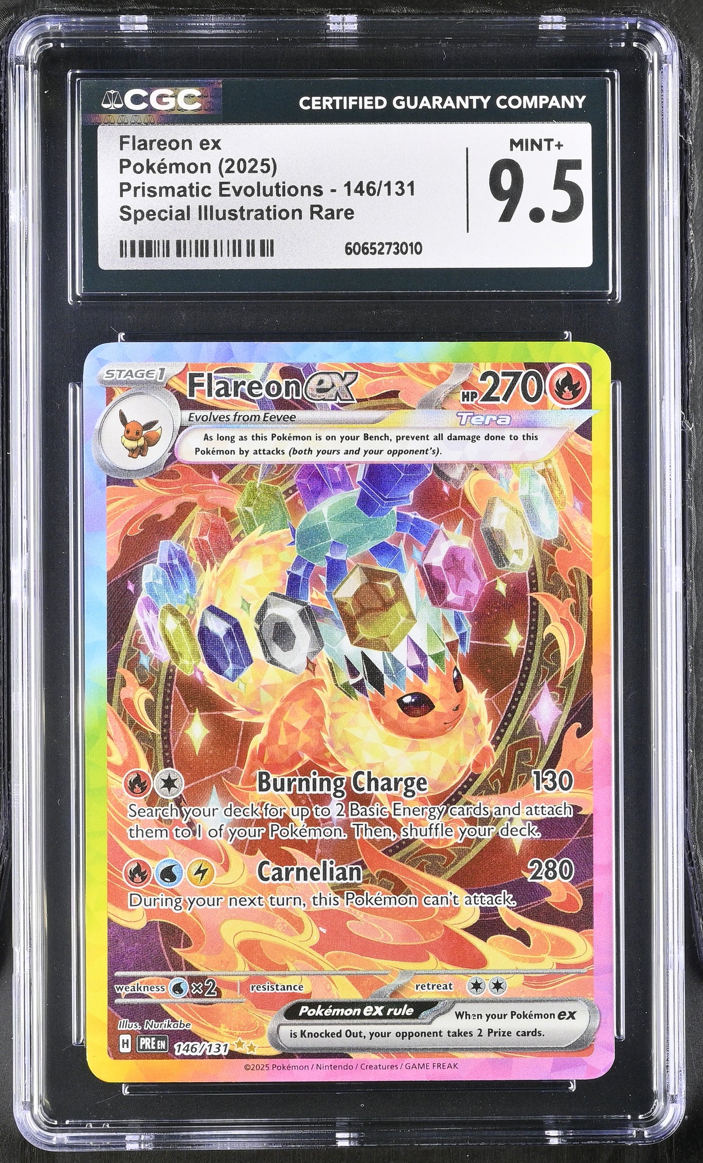 Pokemon Flareon ex (146/131) [Scarlet & Violet: Prismatic Evolutions] CGC 9.5 Mint+