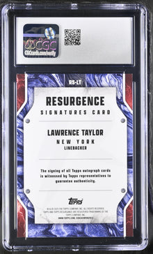 2024 Topps Resurgence Football RS-LT Lawrence Taylor Auto Graded CGC 9.5 Mint+