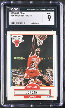 1990-91 Fleer Basketball #26 Michael Jordan CGC 9 Mint