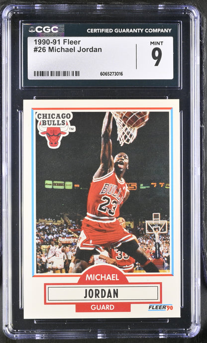 1990-91 Fleer Basketball #26 Michael Jordan CGC 9 Mint