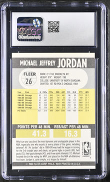 1990-91 Fleer Basketball #26 Michael Jordan CGC 9 Mint