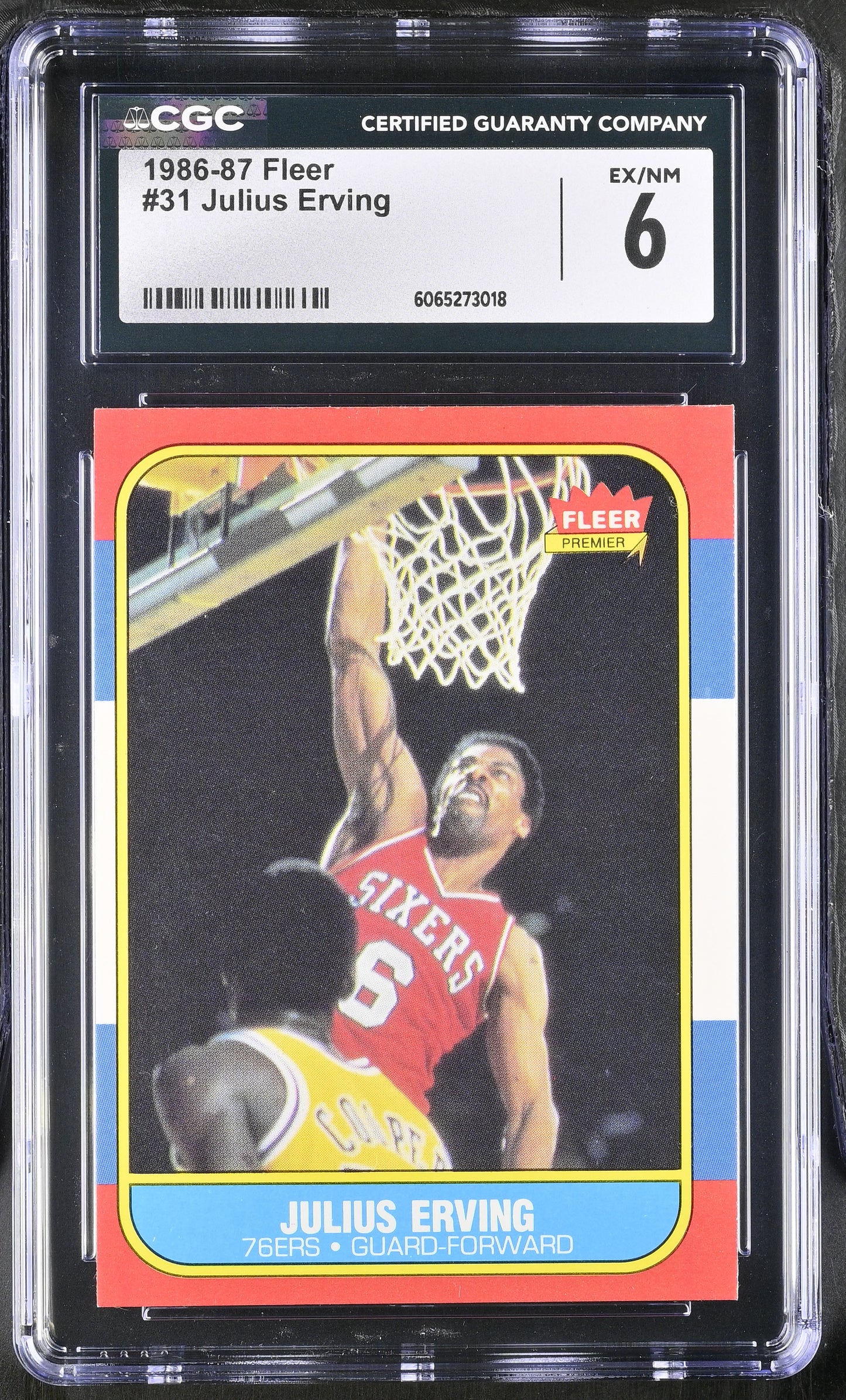 1986-87 Fleer Basketball #31 Julius Erving CGC 6 EX/NM