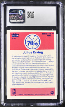1986-87 Fleer Basketball Sticker #5 Julius Erving CGC 5.5 Excellent+
