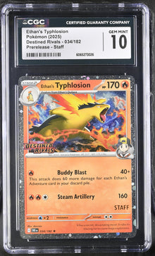 Pokemon [S&V: Destined Rivals] Prerelease Staff Set of 4 CGC 10 Gem Mint