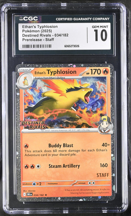 Pokemon [S&V: Destined Rivals] Prerelease Staff Set of 4 CGC 10 Gem Mint