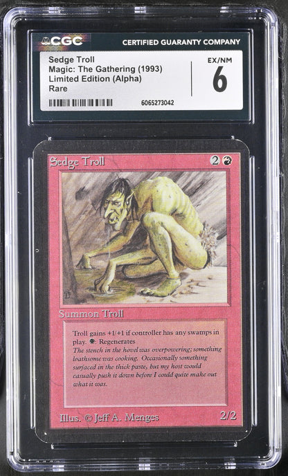 Magic MTG Sedge Troll [Alpha Edition] Graded CGC 6 Ex/NM