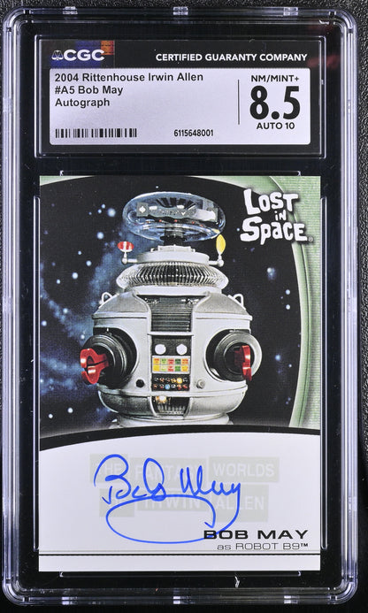 2004 Rittenhouse Lost in Space Bob May Autograph Card A5 Graded CGC 8.5 NM/Mint+