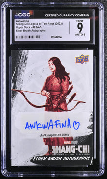 2023 Upper Deck Marvel Shang-Chi EBA-5 Awkwafina as Katy Autograph Card CGC 9 Mint