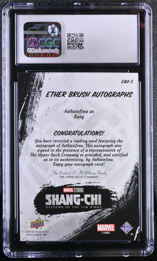 2023 Upper Deck Marvel Shang-Chi EBA-5 Awkwafina as Katy Autograph Card CGC 9 Mint