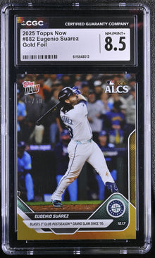 2025 Topps Now Eugenio Suarez Card 882 Gold 13/50 CGC 8.5 NM/Mint+