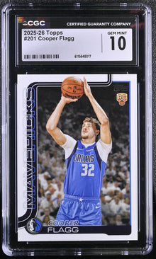 2025-26 Topps Basketball Cooper Flagg #201 CGC 10 Gem Mint RC #17