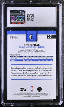 2025-26 Topps Basketball Cooper Flagg #201 CGC 10 Gem Mint RC #17