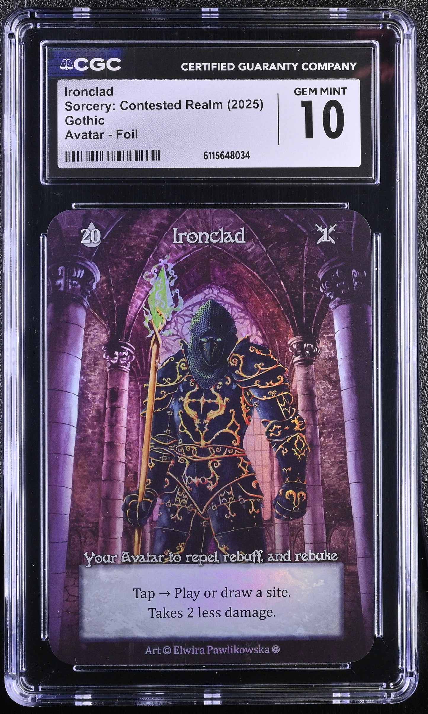 Sorcery Contested Realm Gothic Ironclad Avatar Foil CGC 10 Gem Mint