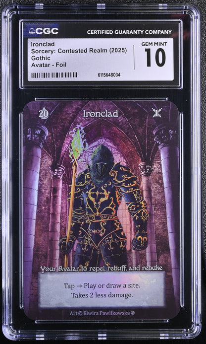 Sorcery Contested Realm Gothic Ironclad Avatar Foil CGC 10 Gem Mint