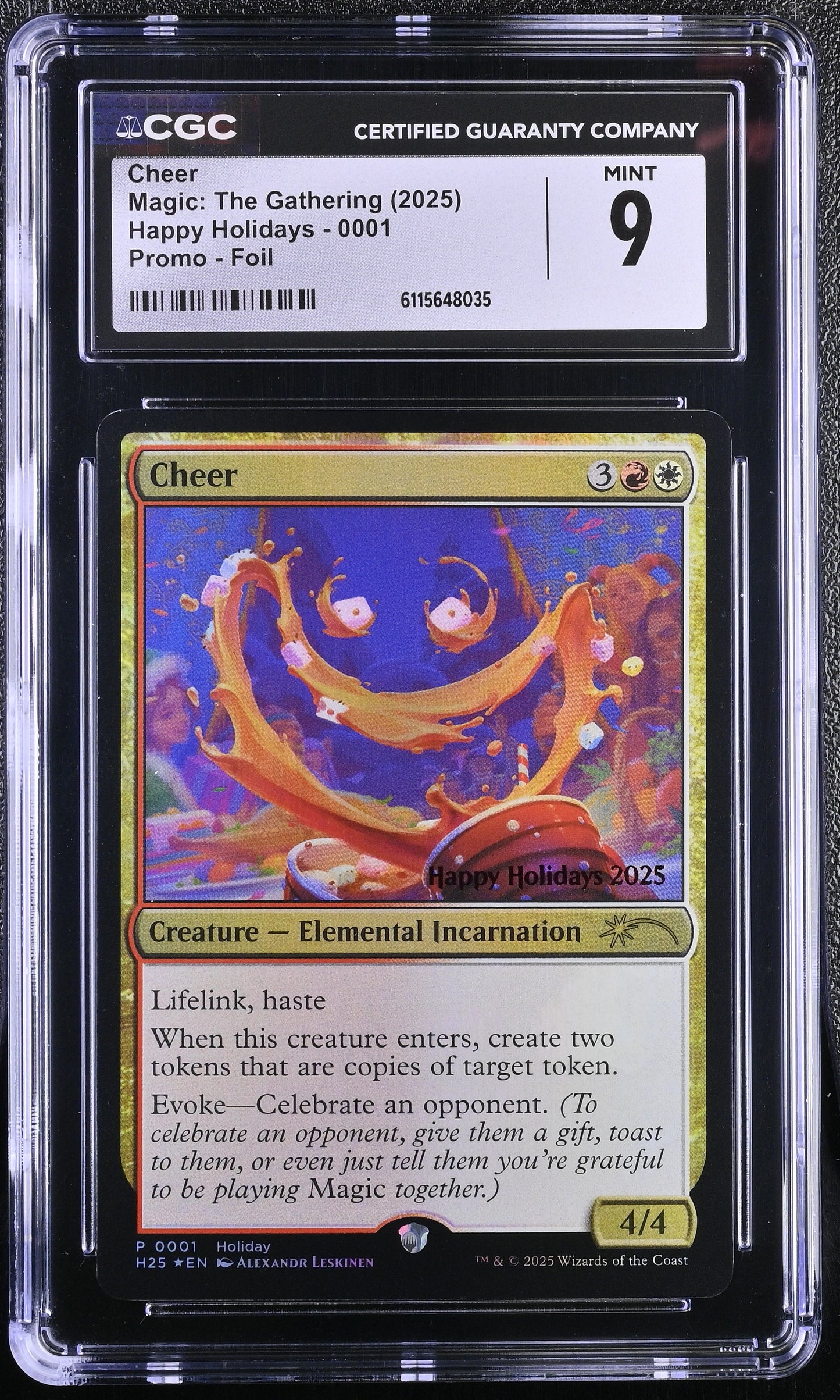 2025 Wizards Magic MTG Cheer [Christmas Happy Holidays] CGC 9 Mint