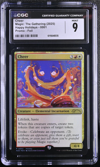2025 Wizards Magic MTG Cheer [Christmas Happy Holidays] CGC 9 Mint